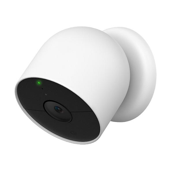 Google Nest Cam - Netværksovervågningskamera - udendørs, indendørs - vejrbestandig - farve (Dag/nat) - 2 MP - 1920 x 1080 - 1080p - audio - trådløs - WiFi - H.264