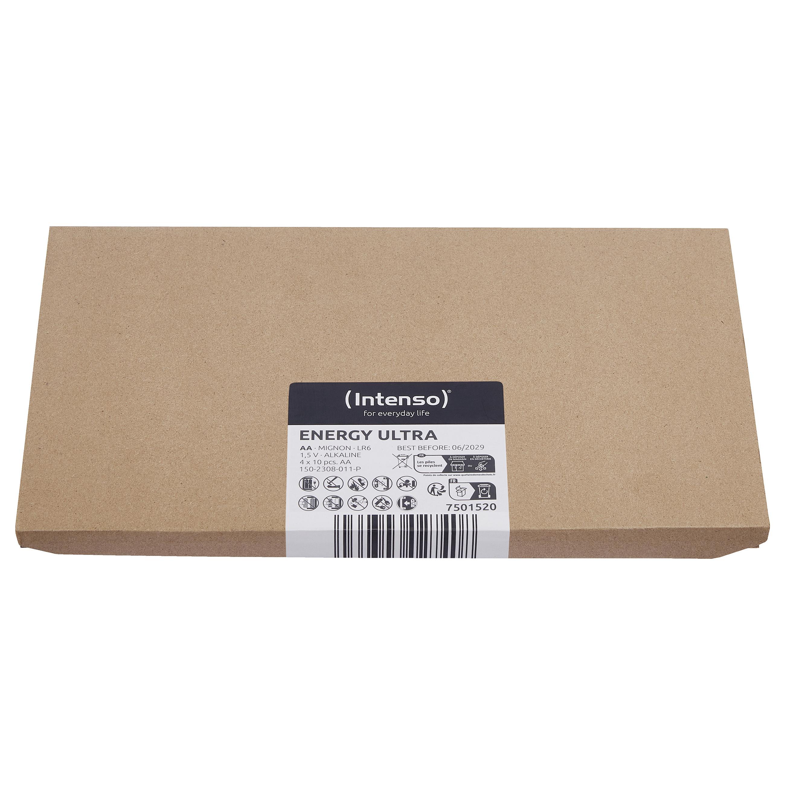 Intenso 7501520 - Energy Ultra Alkaline Batterie AA Mignon 40er-Pack - Batterie 40 stk