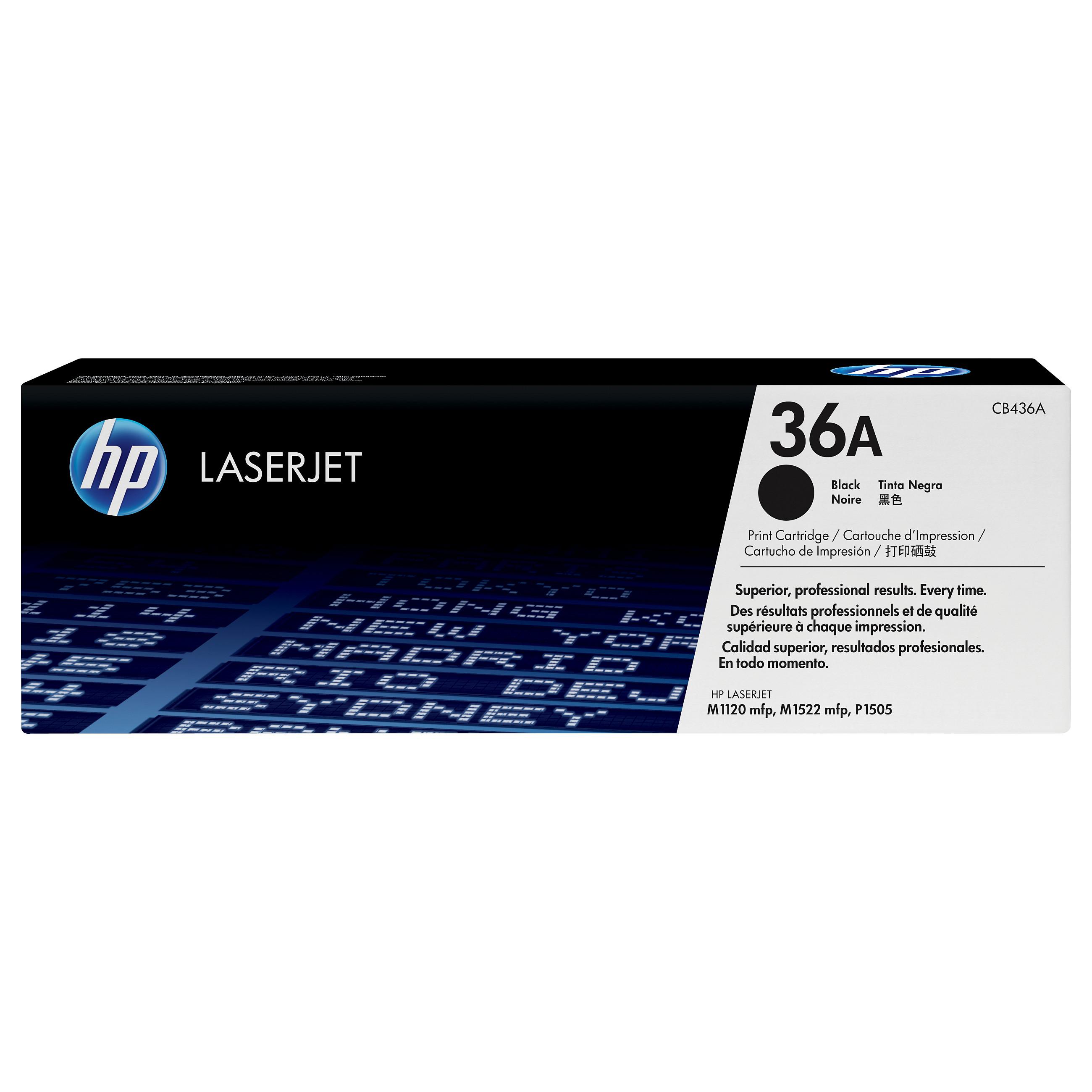 HP HP 36A Tonerkassett sort, 2.000 sider CB436A Modsvarer: N/A
