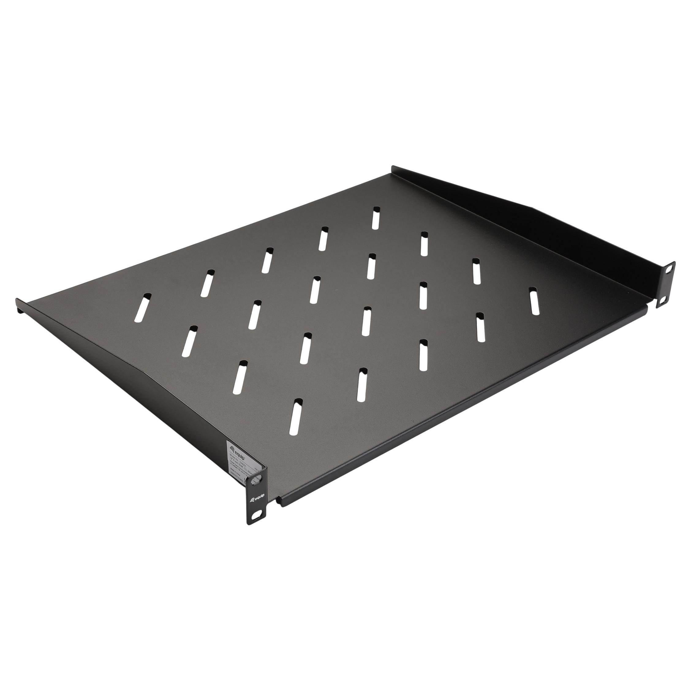 Fast hylde Equip 19" til serverskab 35 cm 1U - sort