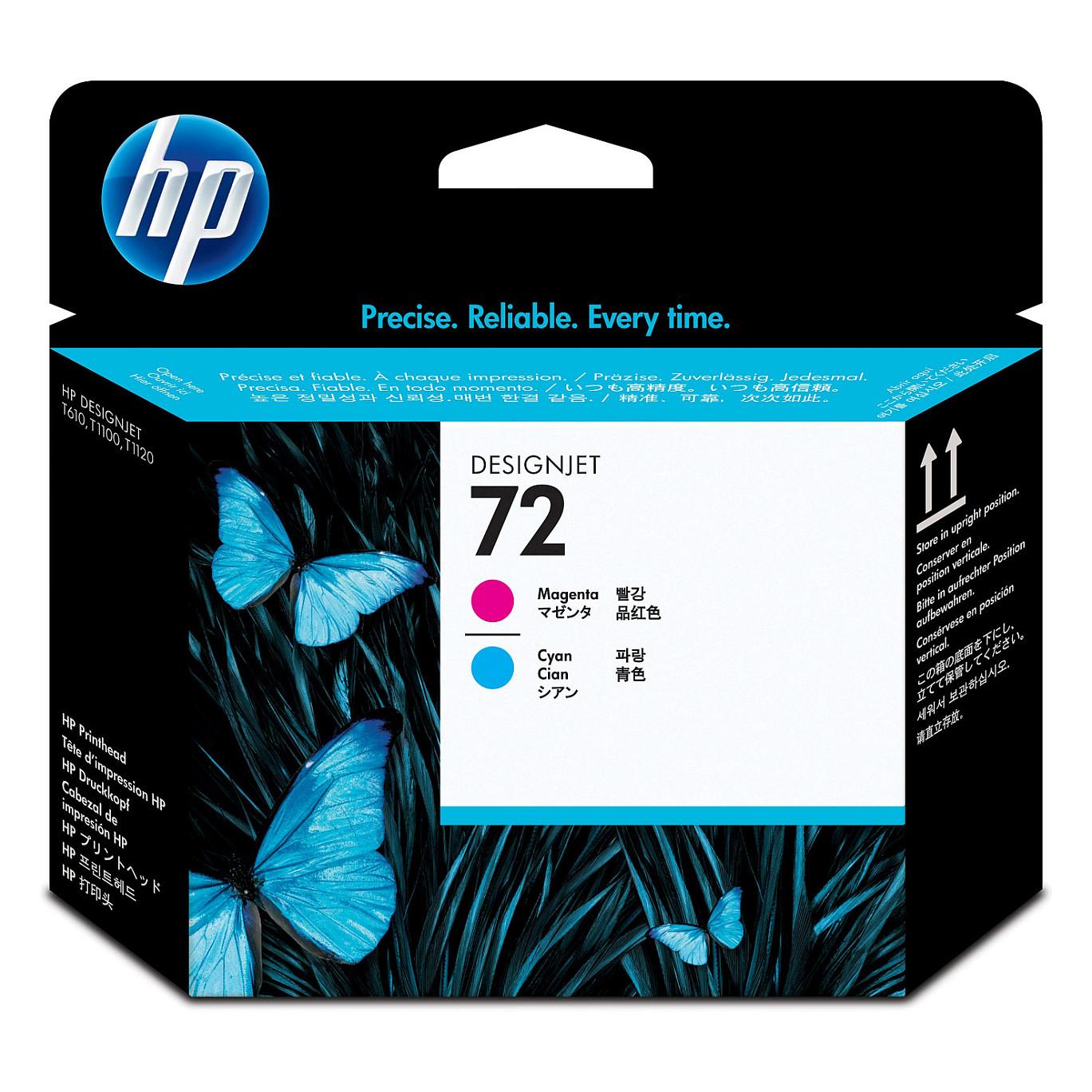 HP 72 - Cyan, magenta - printhoved - for DesignJet T1100, T1100ps, T1200, T1200ps, T1300, T610, T620, T770, T790