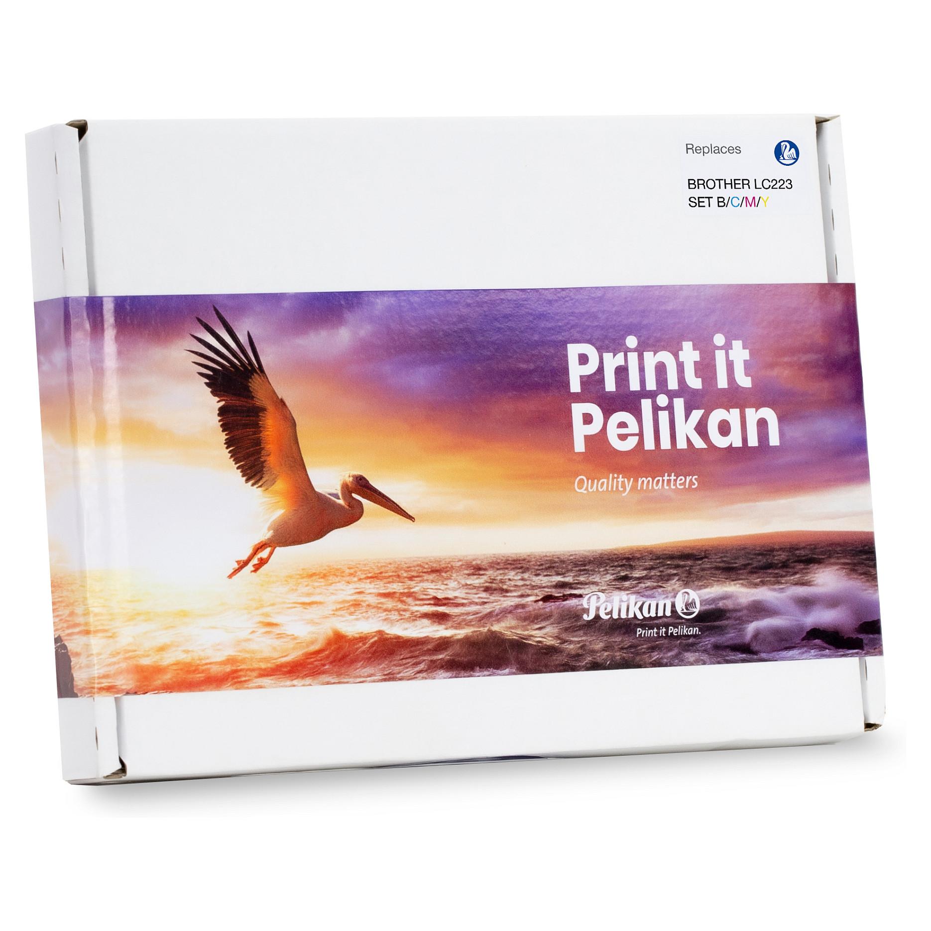 Blækpatroner Pelikan PromoPack P47 til Brother LC223VAL - 4 stk.