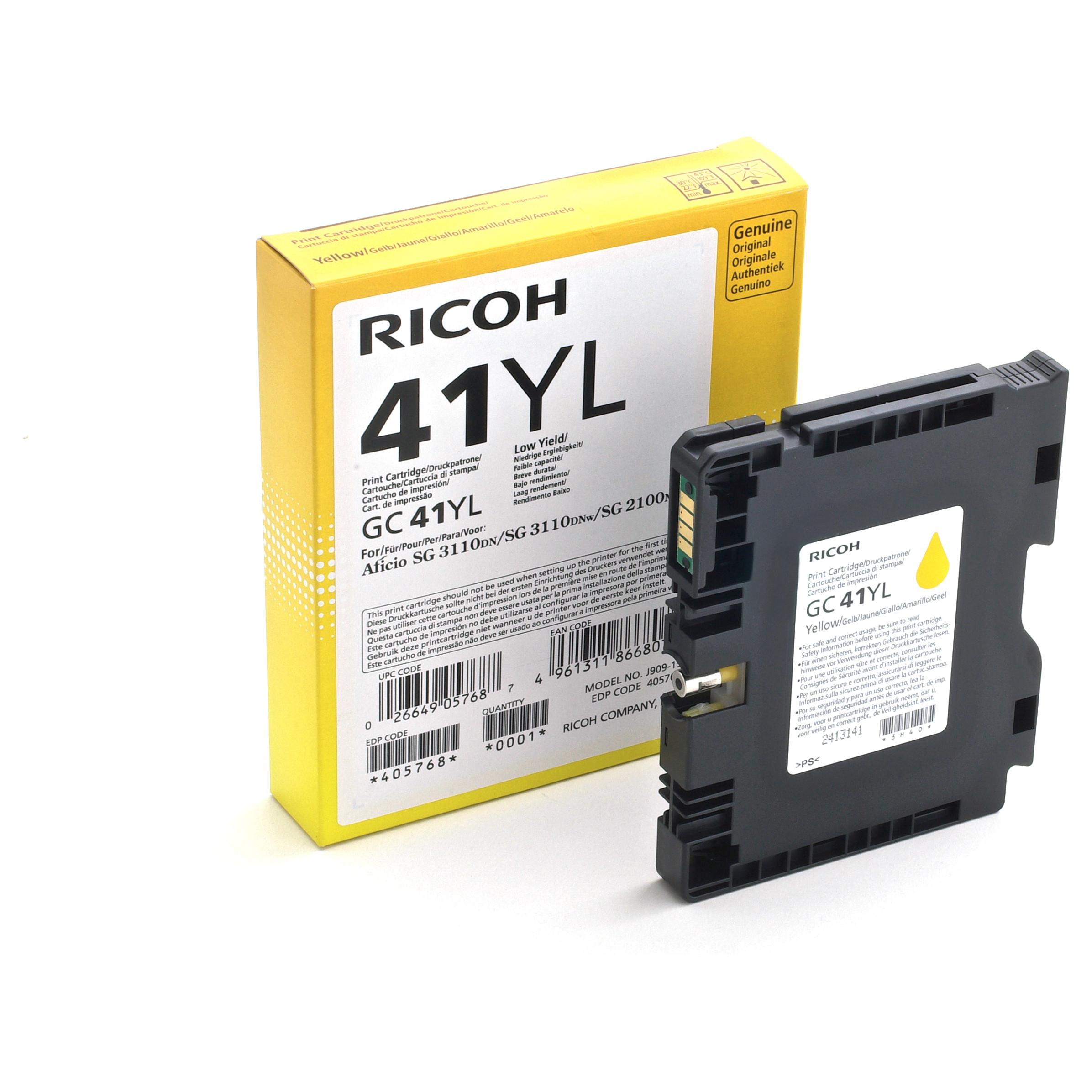 Ricoh Gelpatron gul, 600 sider 405768 Modsvarer: N/A