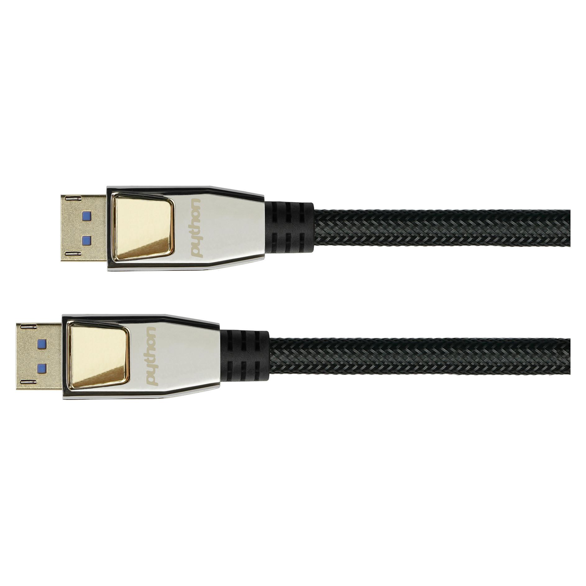 DisplayPort-kabel Python DP20-PY005 0,5 m - sort