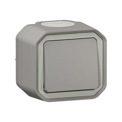 Trykknap Legrand Plexo New FRAP IP44 - grå, 10 A