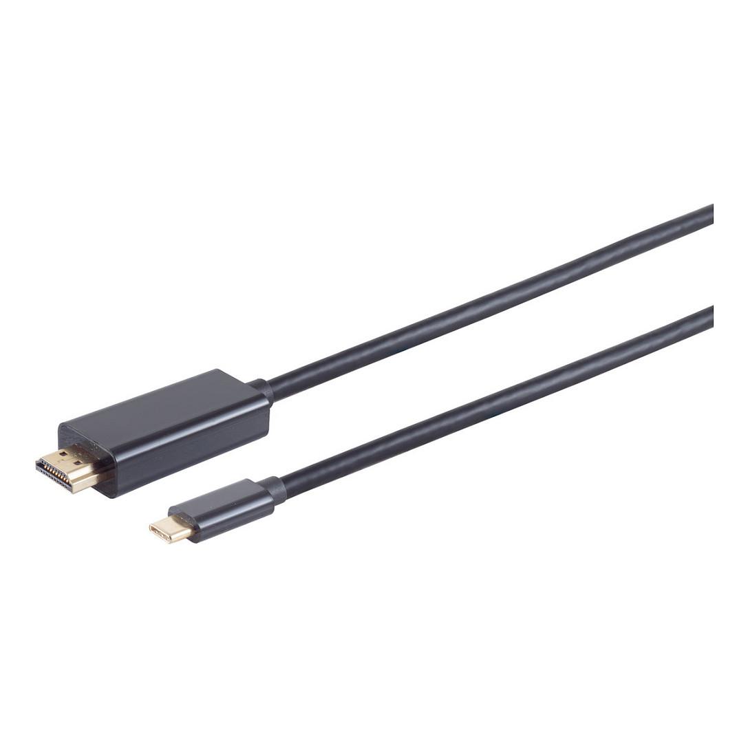 S-IMPULS 10-61025 HDMI til USB-C Adapterkabel 1m 8K60Hz Sort