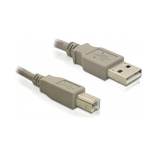 USB-kabel Delock 82216 USB 2.0-A til USB 2.0-B - 3 m, grå