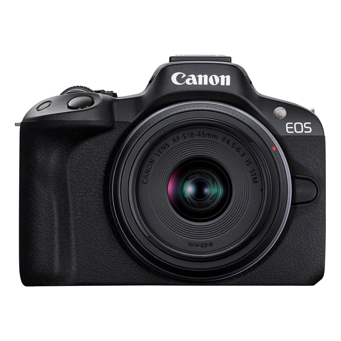 Systemkamera Canon EOS R50 - sort med RF-S 18-45 IS STM og RF-S 55-210mm F5-7.1 IS STM