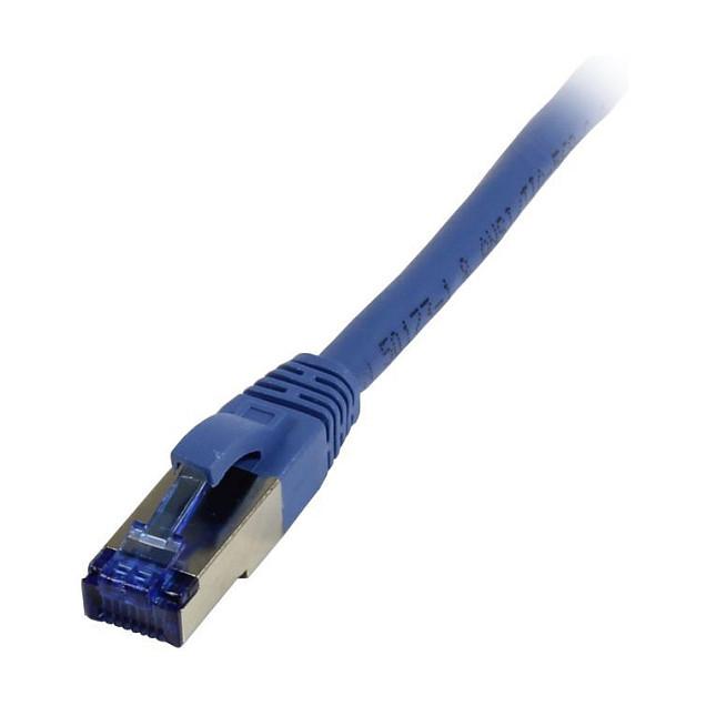 Patchkabel RJ45 CAT6A 500Mhz15m blau SSTPSFTP TPESuperflex AWG26 Synergy 21