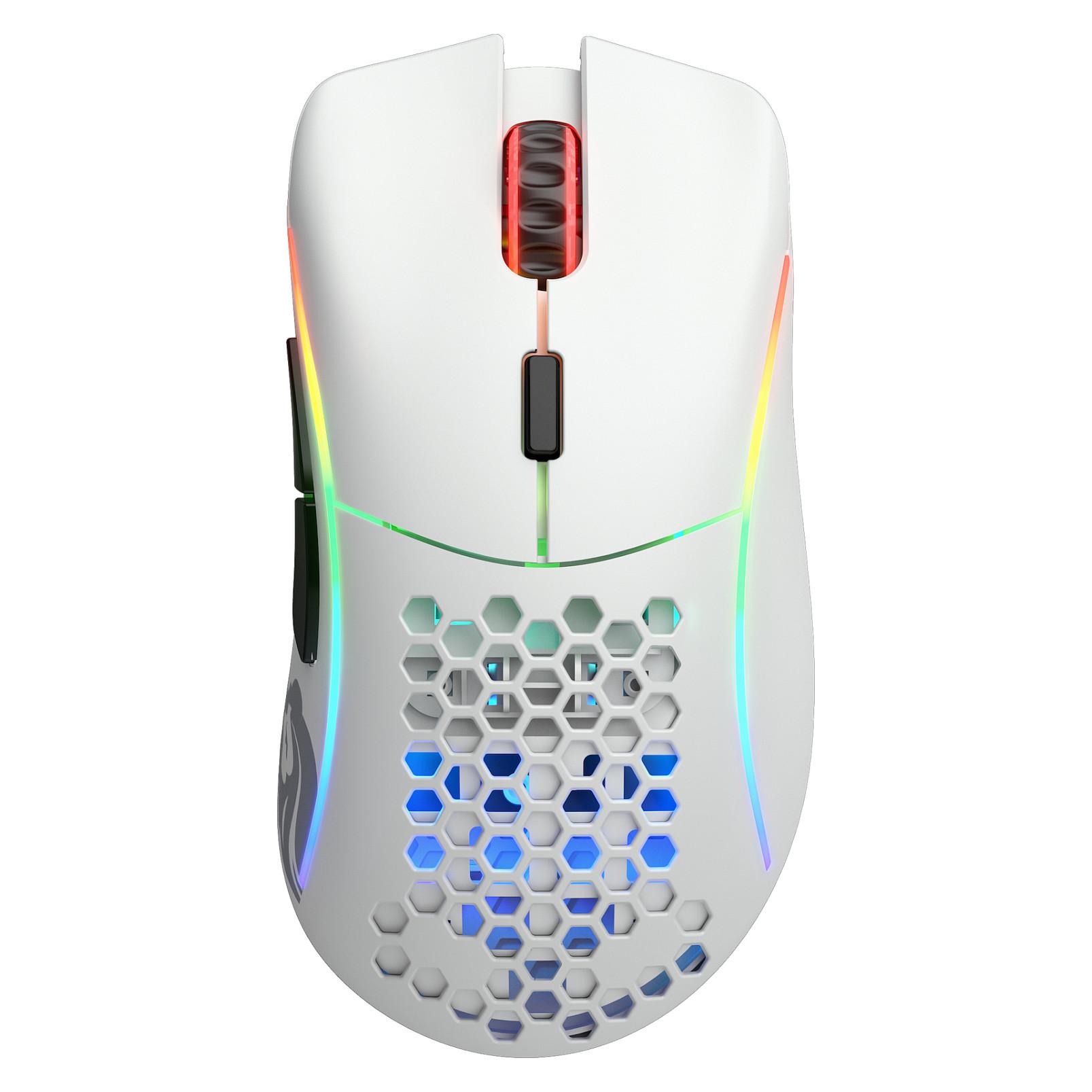 Glorious Model D Wireless - Matte White - Gaming Mus - Optisk - 6 knapper - Hvid med RGB-LED lys