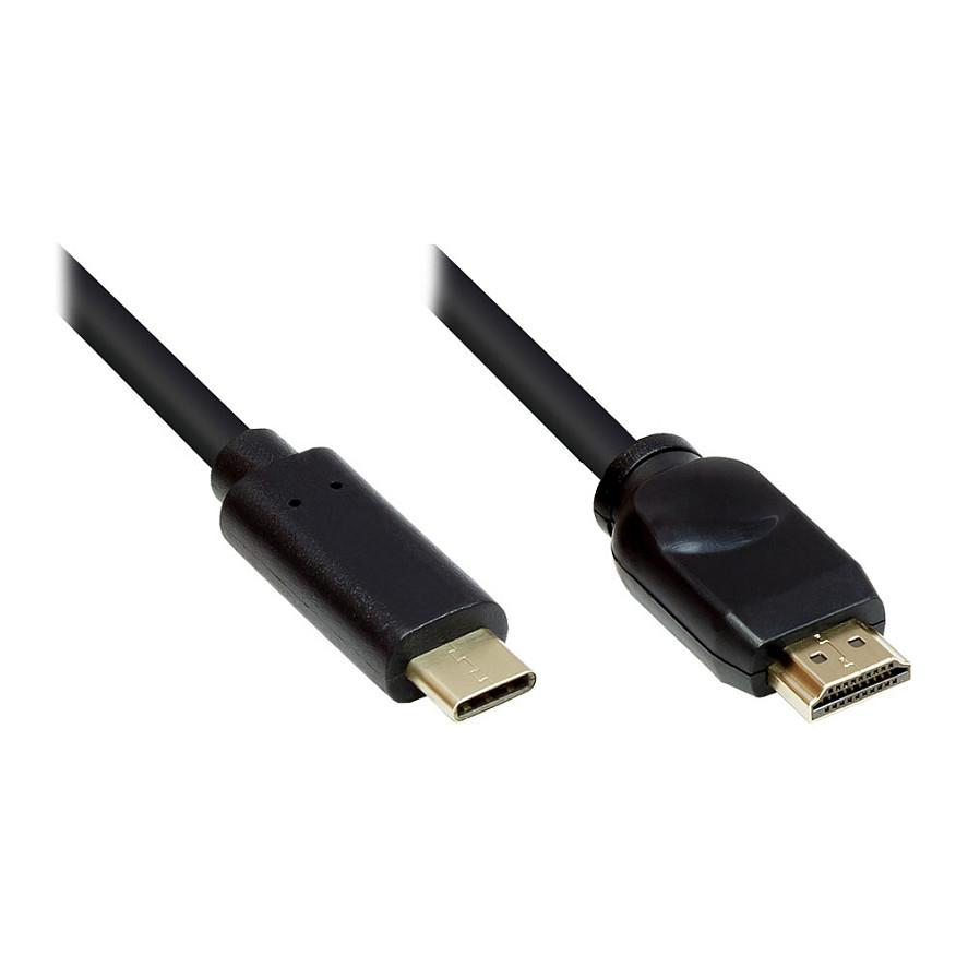 Adapterkabel USB-C til HDMI 2.0 Good Connections - sort, 10 m