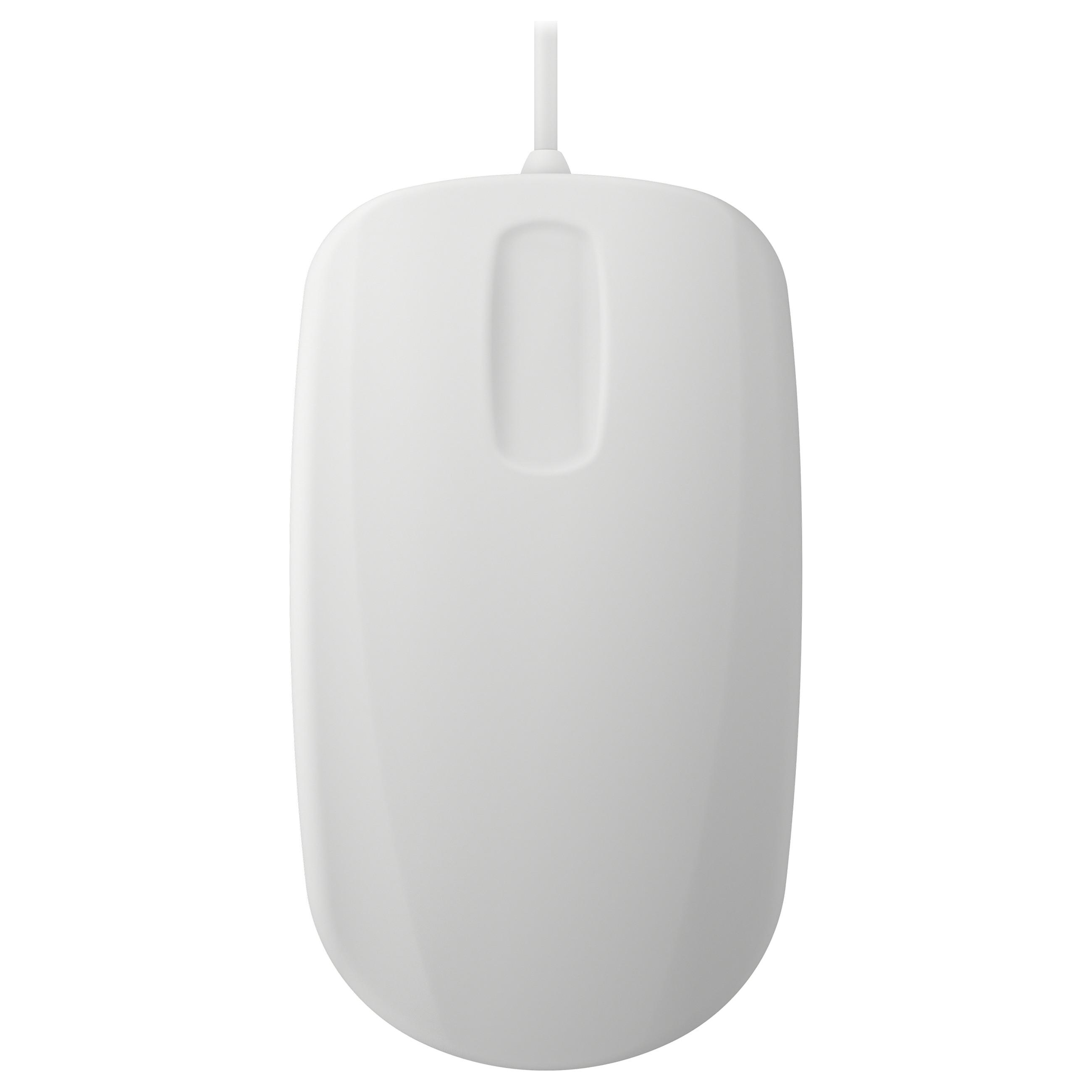 Contour Active Key Medical QuickClean AK-PMH3 - Standard Sized - mus - ergonomisk - medicinsk, hygiejnisk design - højre- og venstrehåndet - optisk - 3 knapper - kablet - USB - hvid