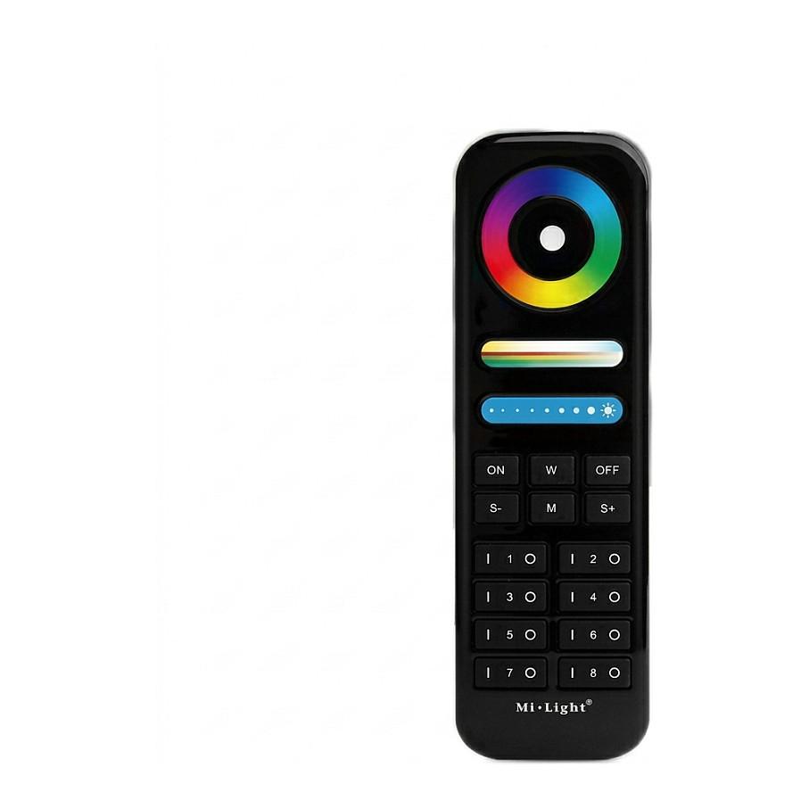 Fjernbetjening til LED-belysning Miboxer FUT089B RGB-CCT 8 zoner - sort