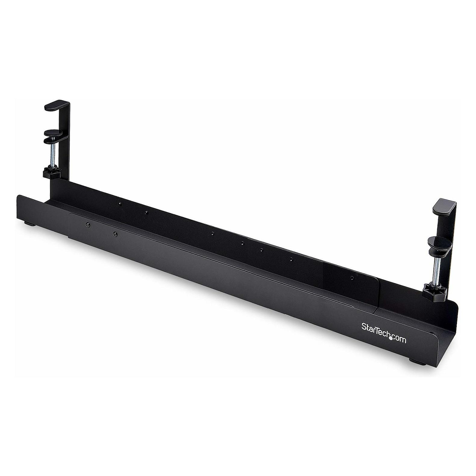 Startech Under Desk Cable Management Tray, Clamp-on Installation - Kabelstyringsplade - monterbar under skrivebord - sort - 80 cm