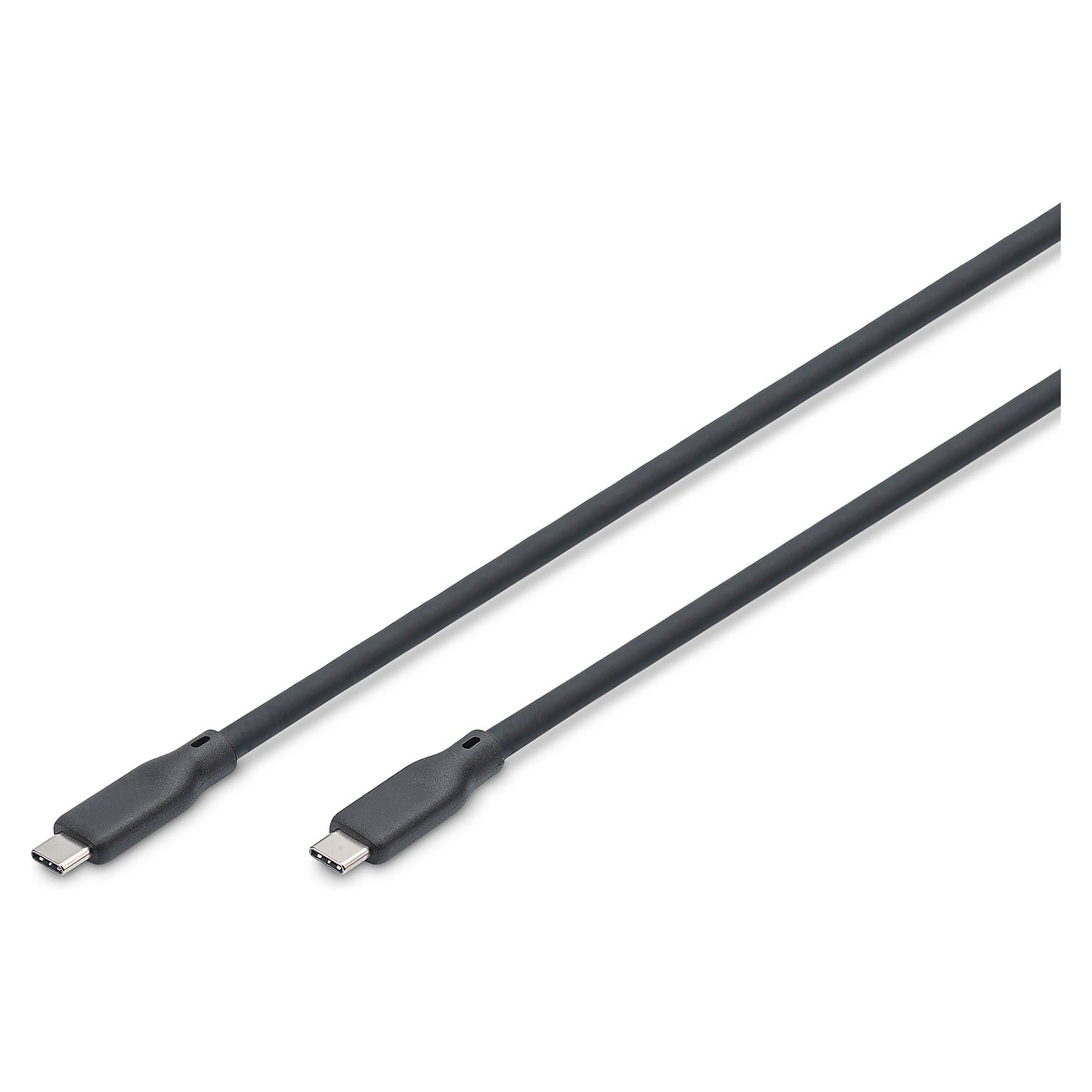 DIGITUS USB-C silikonekabel 1,5 m sort - USB-C til USB-C, 240 W opladnings- og datakabel