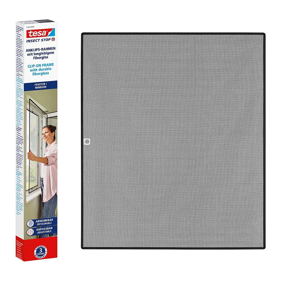 Insektnet til vindue tesa Insect Stop Clip On - antracit
