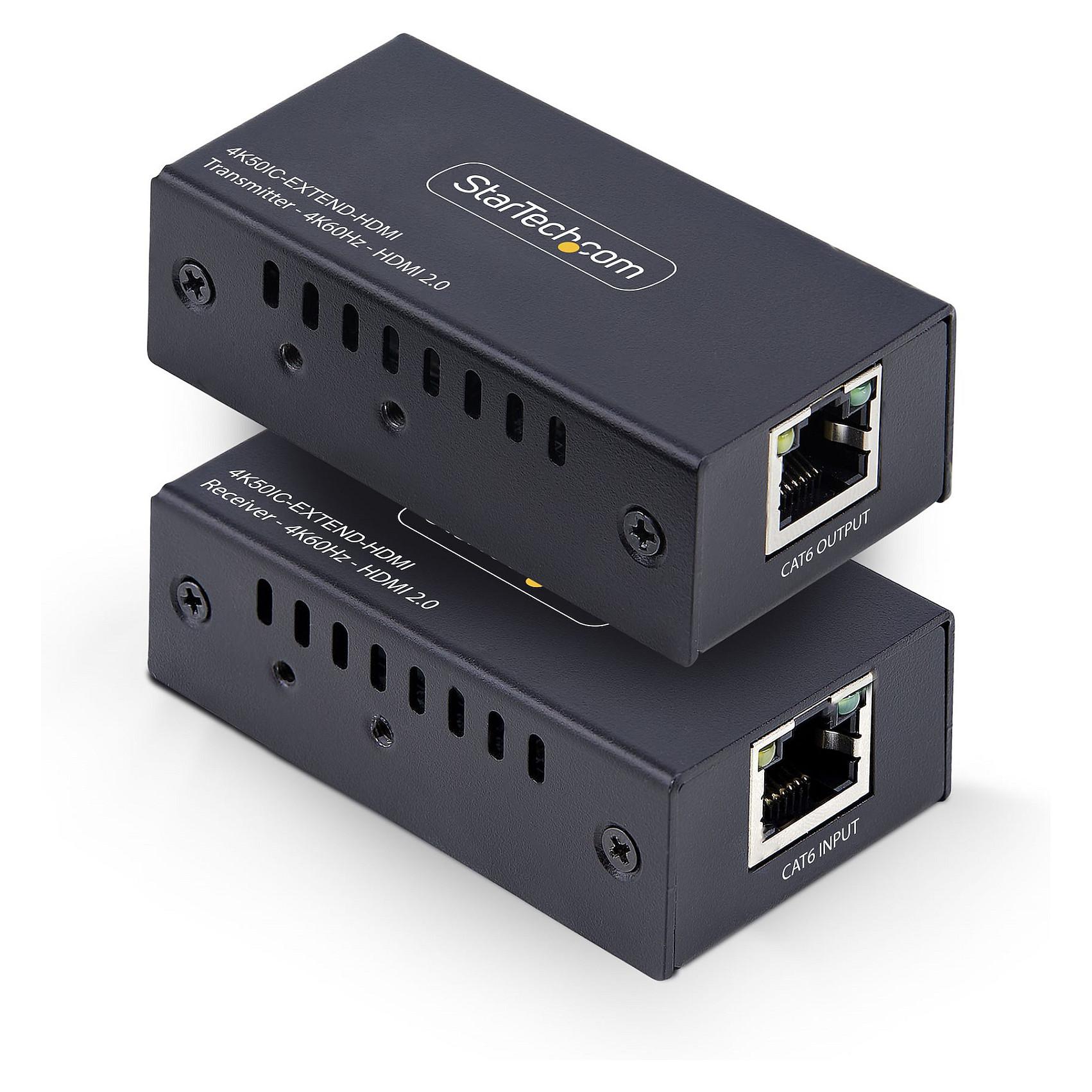 Startech HDMI Extender Over CAT5e/6 Kit, 4K 60Hz, Up to 200ft (60m) - Video/audio ekspander - HDMI - over CAT 5/5e/6 - op til 60 km
