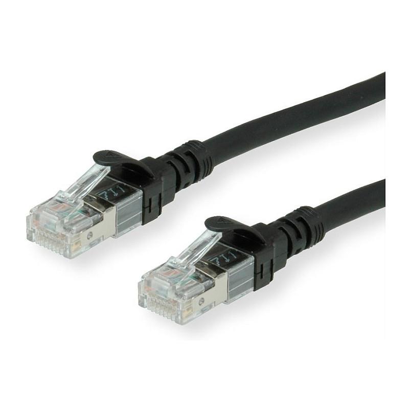 Patchkabel ROLINE Cat.6A UTP - sort, 1,5 m