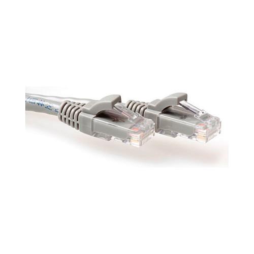 ACT Grey 1 meter U/UTP CAT6 patch cable snagless with RJ45 connectors
