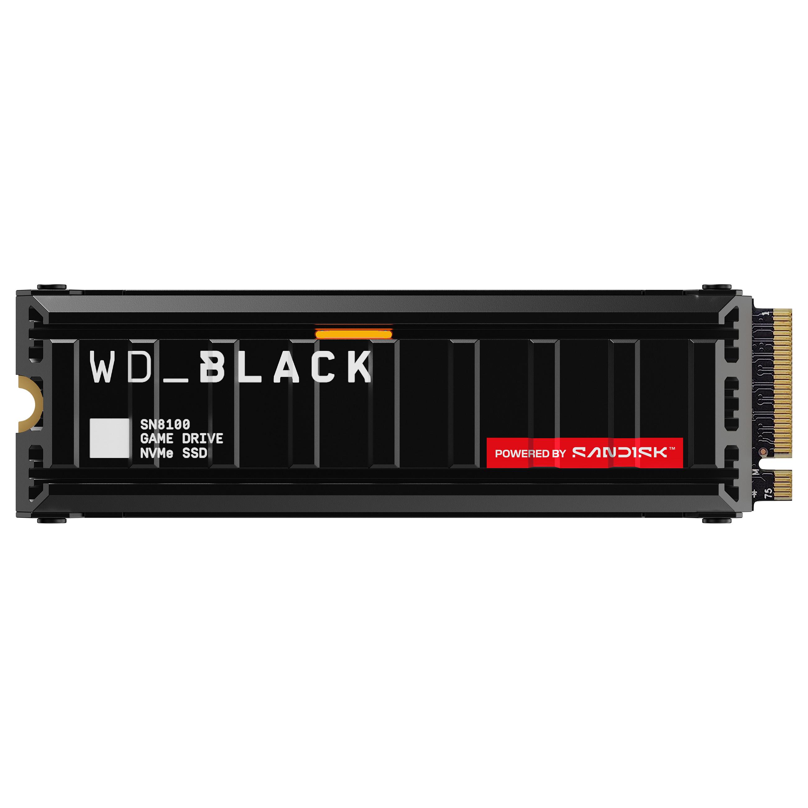 SANDISK WD Black SN8100 SSD - 2TB - M.2 2280 - PCIe 5.0 - Med køleprofil
