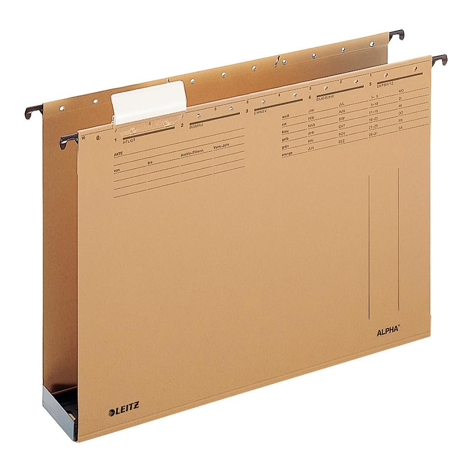 Leitz ALPHA - Hængende fil - 60 mm - for A4 (210 x 297 mm) - naturlig brun