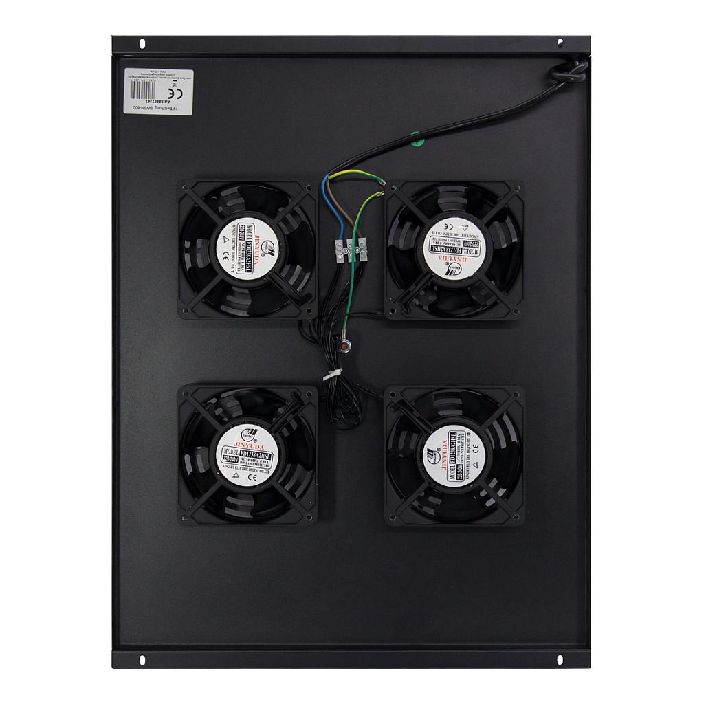Ventilatorpanel Inter-Tech SWSN-800 til 800 mm rack - sort