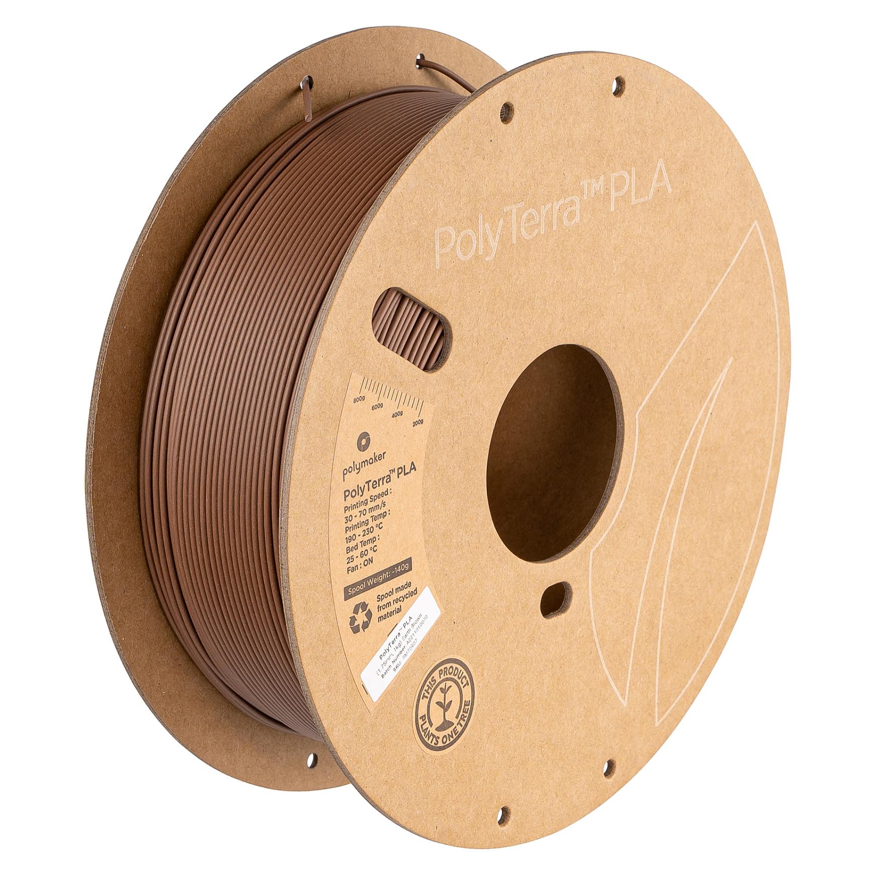 Polymaker Polymaker PolyTerra PLA - Earth Brown - 1,75mm - 1kg 6938936709077 Modsvarer: N/A