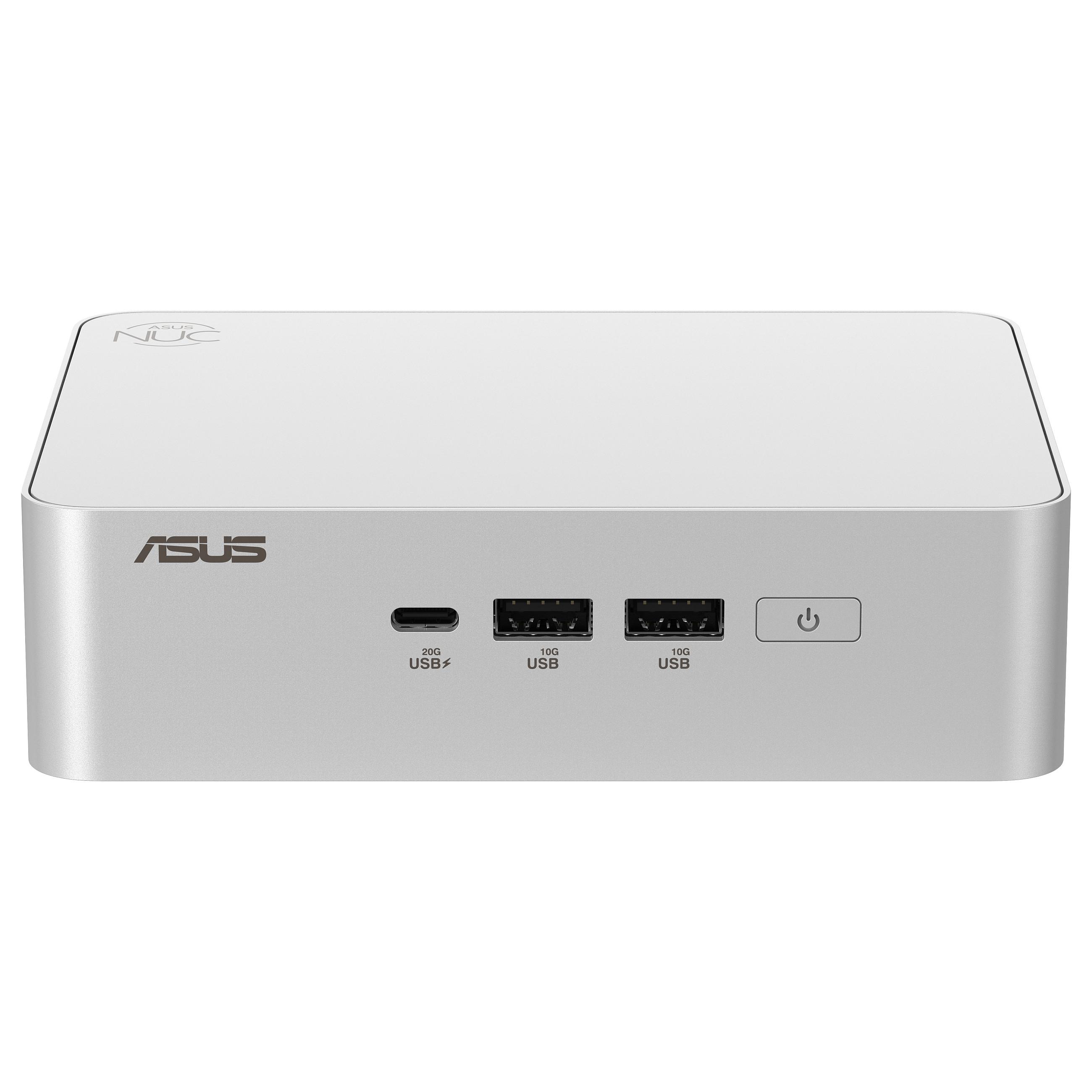 ASUS NUC 15 Pro+ RNUC15CRSU900002 - Barebone - mini PC 1 x Core Ultra 9 285H / op til 5.4 GHz - RAM 0 GB - Arc Graphics 140T - Gigabit Ethernet, 2.5 Gigabit Ethernet, IEEE 802.11ax (Wi-Fi 6), Bluetooth 5.4, IEEE 802.11be (Wi-Fi 7) - sølv