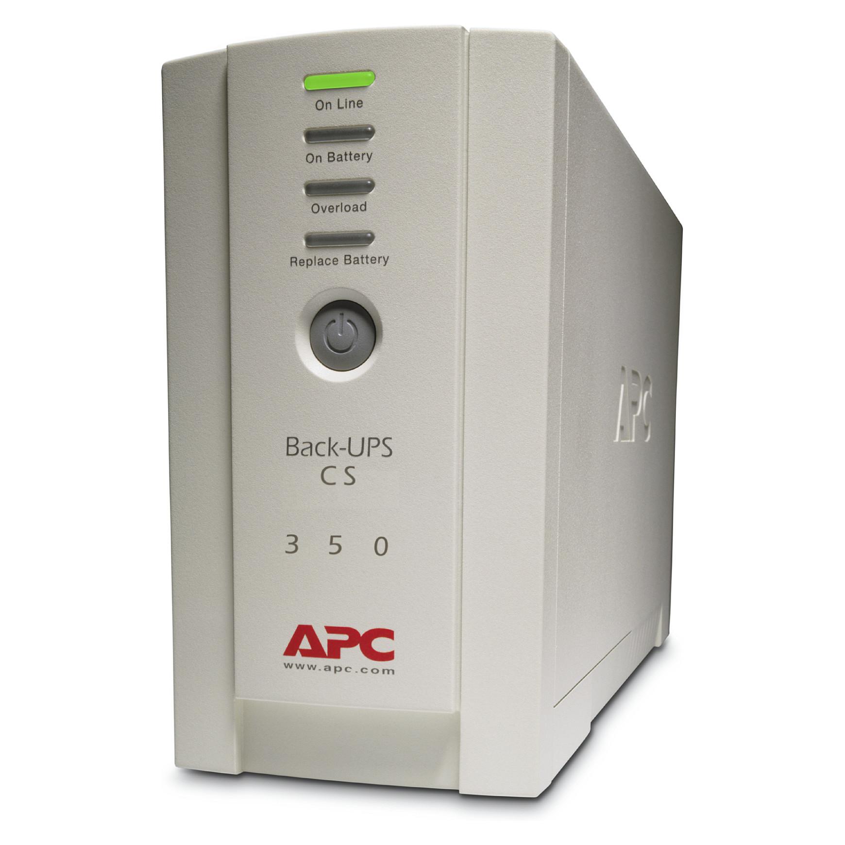 APC Back-UPS CS 350 - UPS - AC 230 V - 210 Watt - 350 VA - RS-232, USB - output-stikforbindelser: 4 - beige