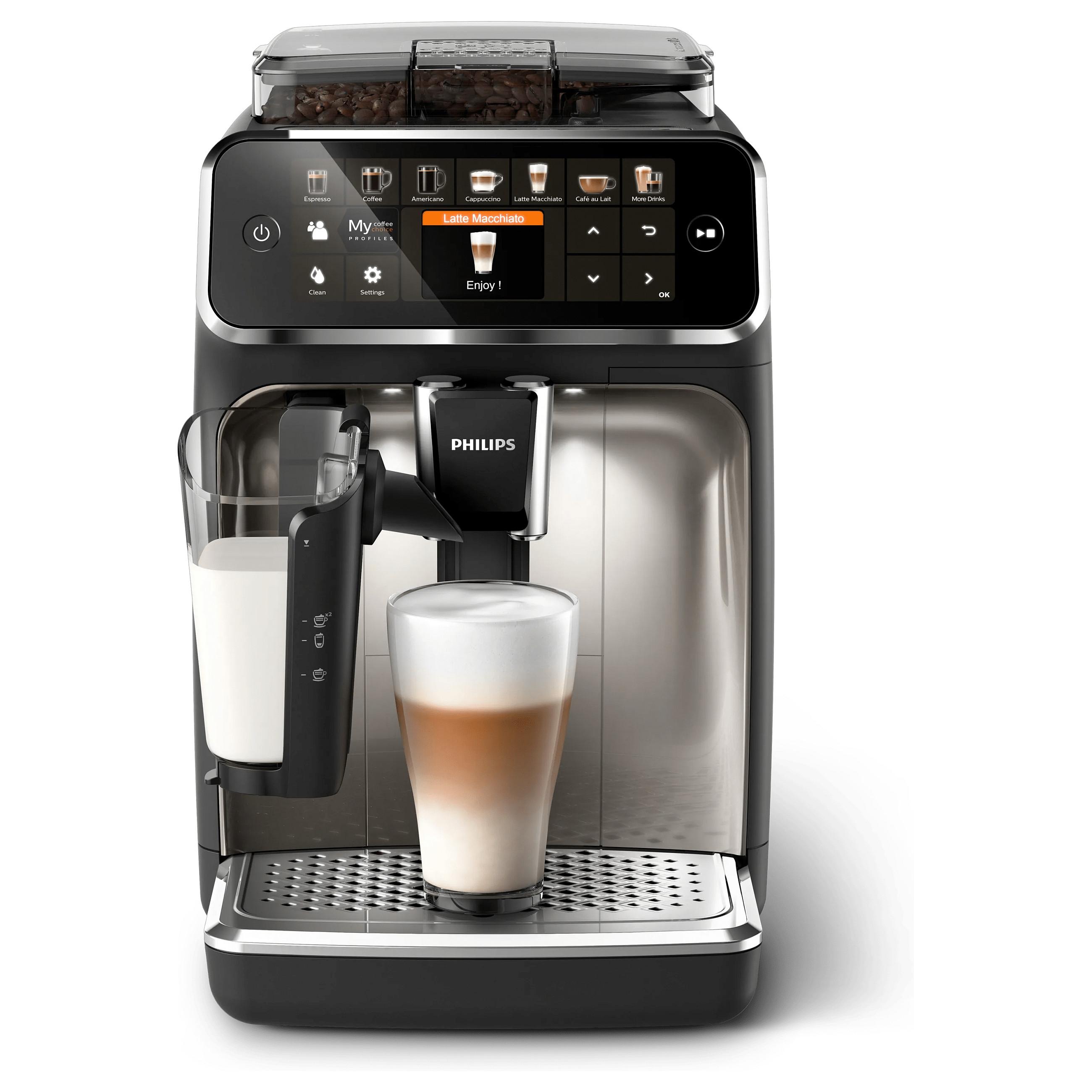 Philips EP5447/90 5400 LatteGo Automatisk Kaffemaskine med Mælkeskummer - 1.8L, 15 Bar - Sort
