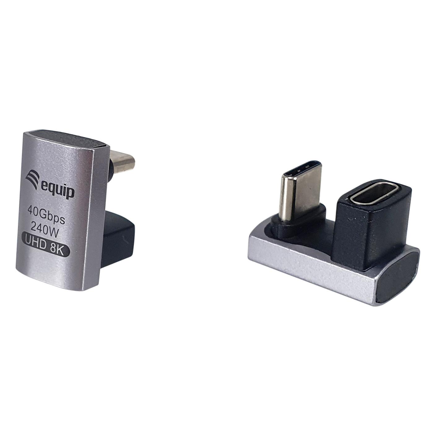 USB-C vinkeladapter Equip 133477 USB4 40 Gbit/s 240 W - 2 stk.