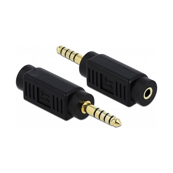 Lydadapter DeLOCK 65994 4,4 mm 5-pin han til 3,5 mm 3-pin hun - sort
