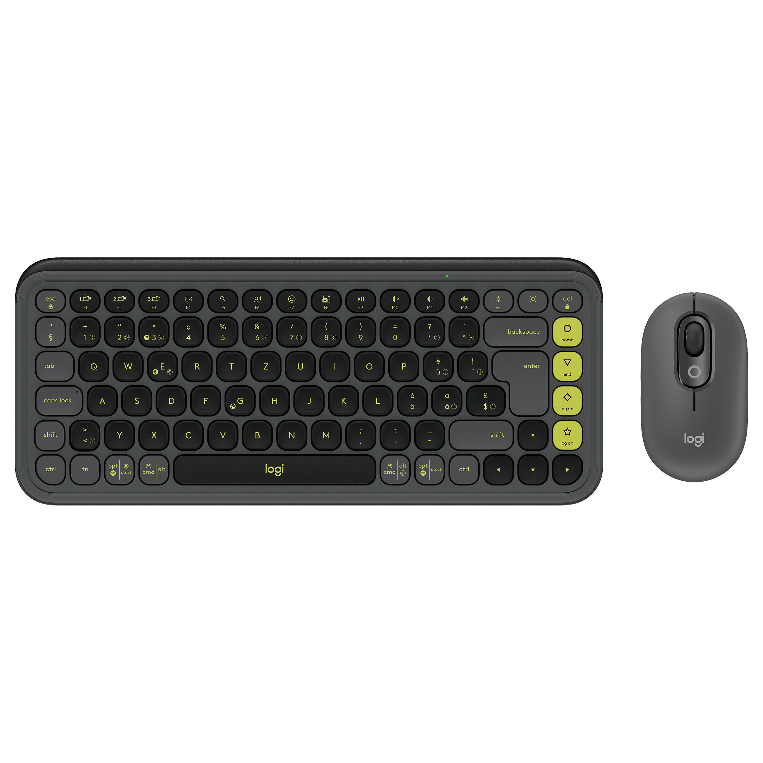 Trådløst tastatur- og musesæt Logitech POP Icon Combo - grafit, QWERTZ