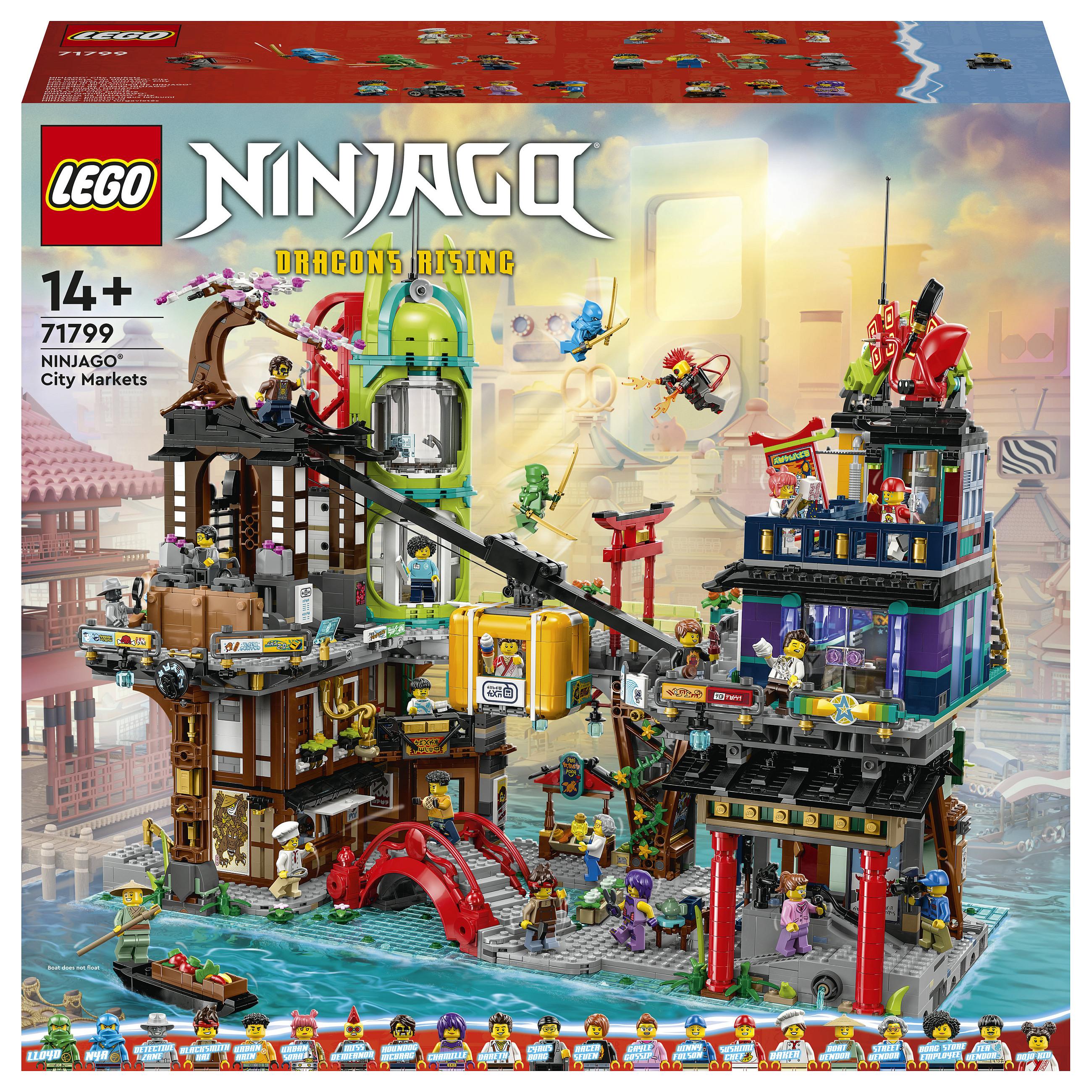 LEGO NINJAGO 71799 NINJAGO City Markeder byggesæt med 21 minifigurer og 6.163 dele