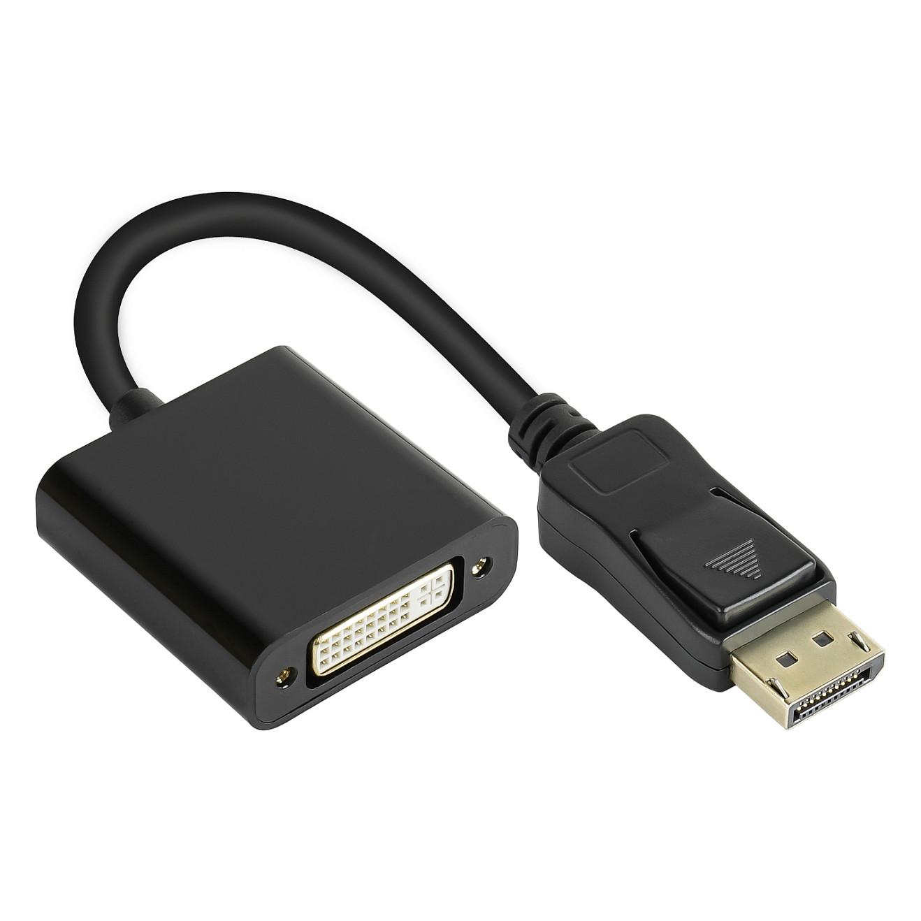 DisplayPort-DVI-I adapter econ connect DP-AD10 - 0,2 m