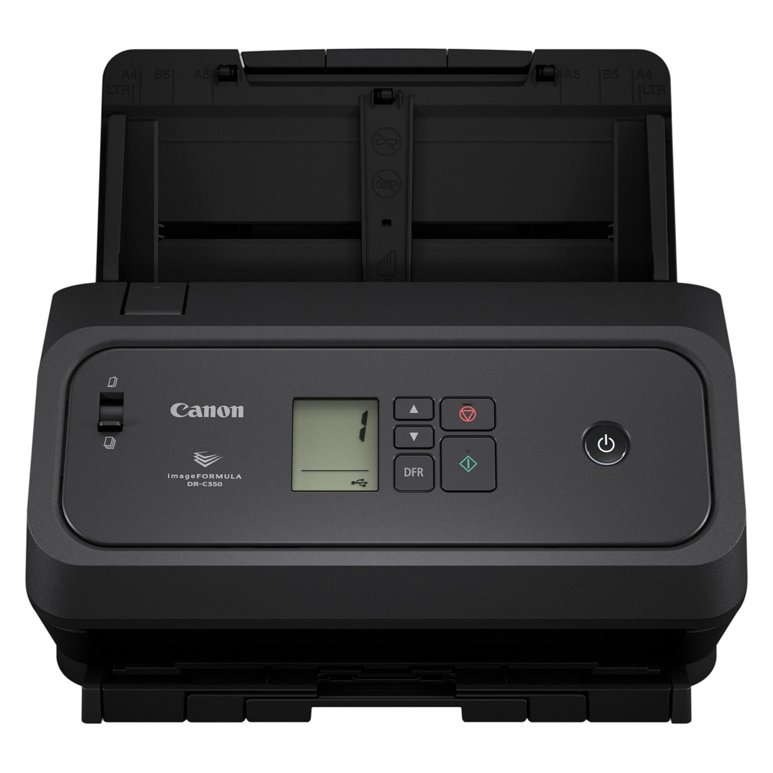 Canon imageFORMULA DR-C350 - Dokumentscanner - CMOS / CIS - Duplex - Legal - 600 dpi - op til 50 ppm (mono) / op til 50 ppm (farve) - ADF (100 ark) - op til 7000 scanninger pr. dag - USB 2.0