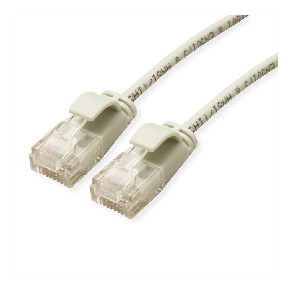 Netværkskabel ROLINE GREEN Cat.6A slim RJ-45 5 m - grå