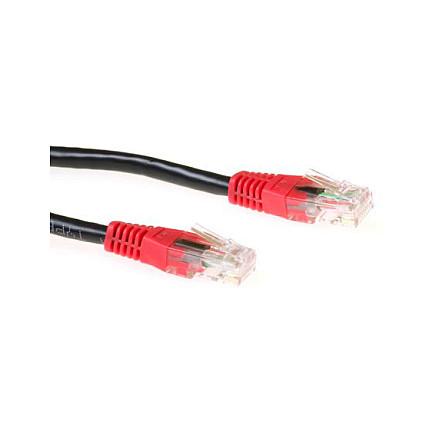 ACT Black 10 meter U/UTP CAT6 patch cable cross with RJ45 connectors
