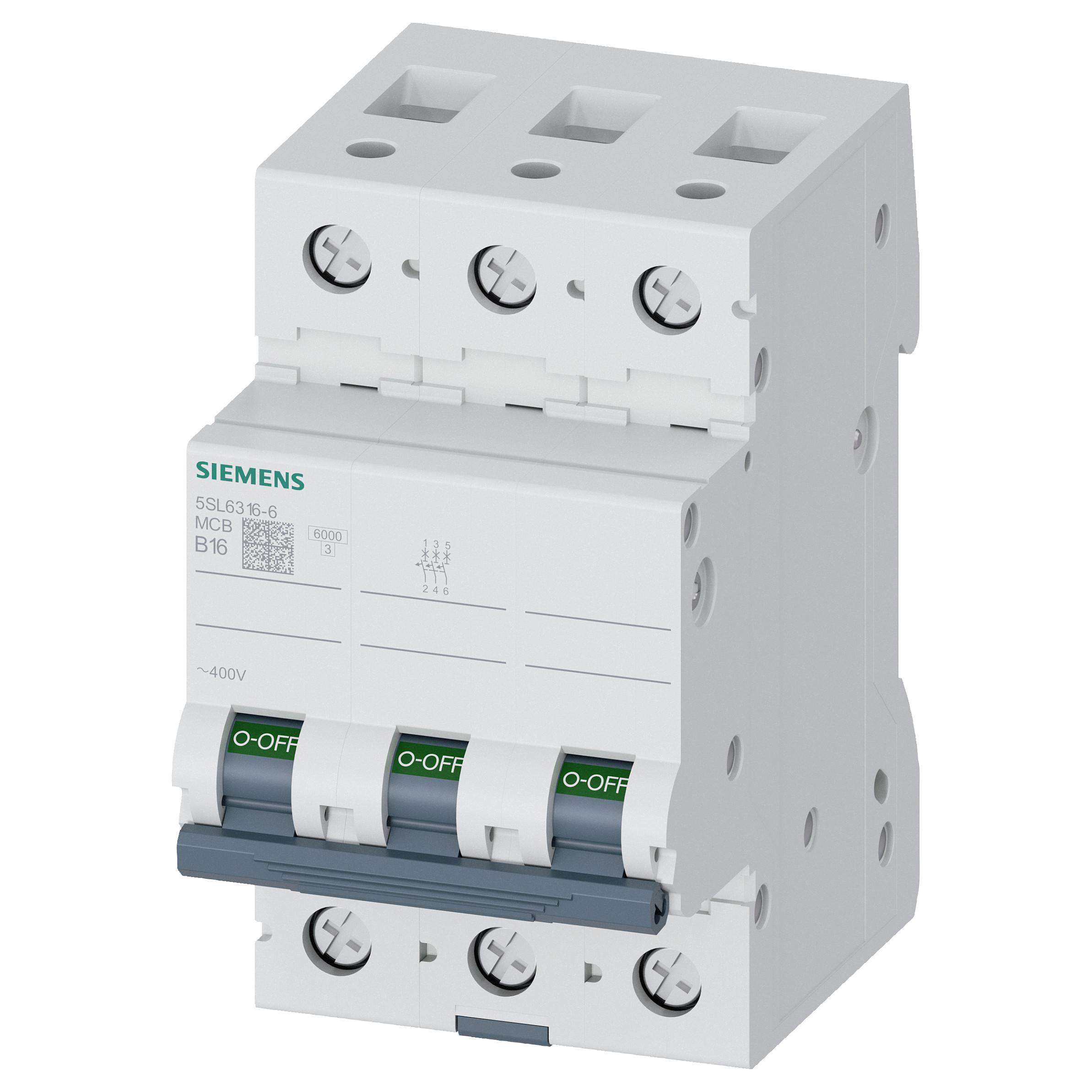 Siemens 5SL6316-6 kredsløbsafbryder Miniature strømafbryder Type B 3