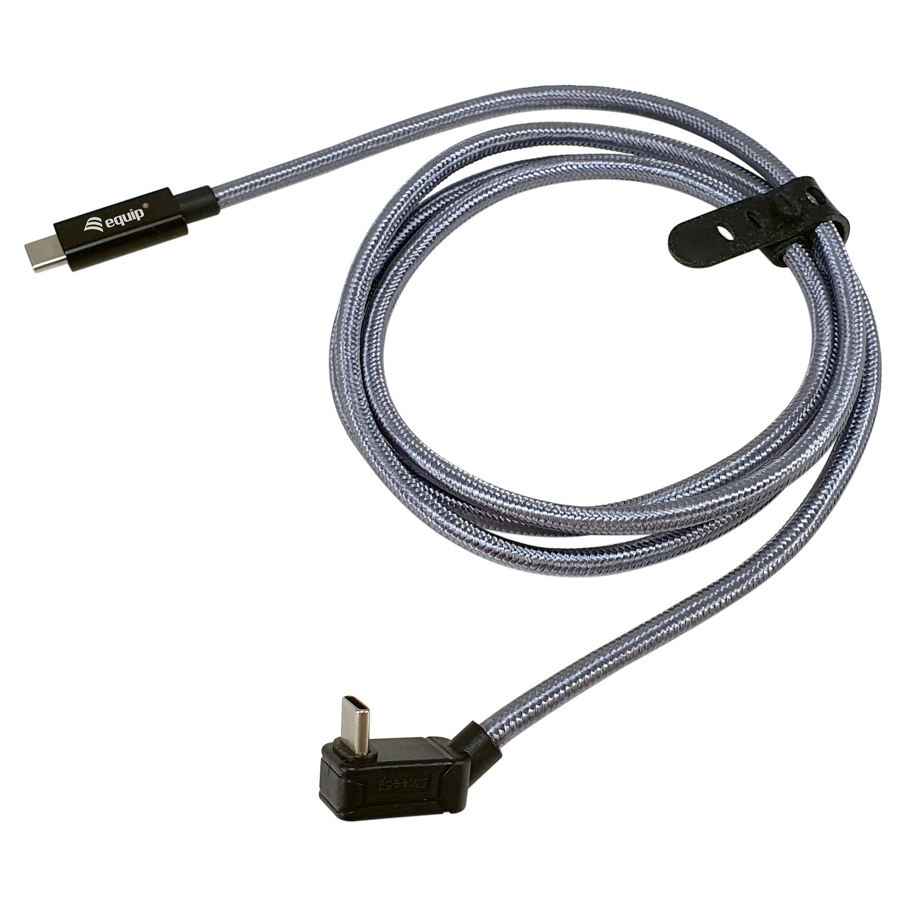USB-C kabel Equip 128422 - 2 m, vinklet, 240 W