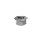 Låseflangemøtrik K2 Hexagon M8 - rustfrit stål
