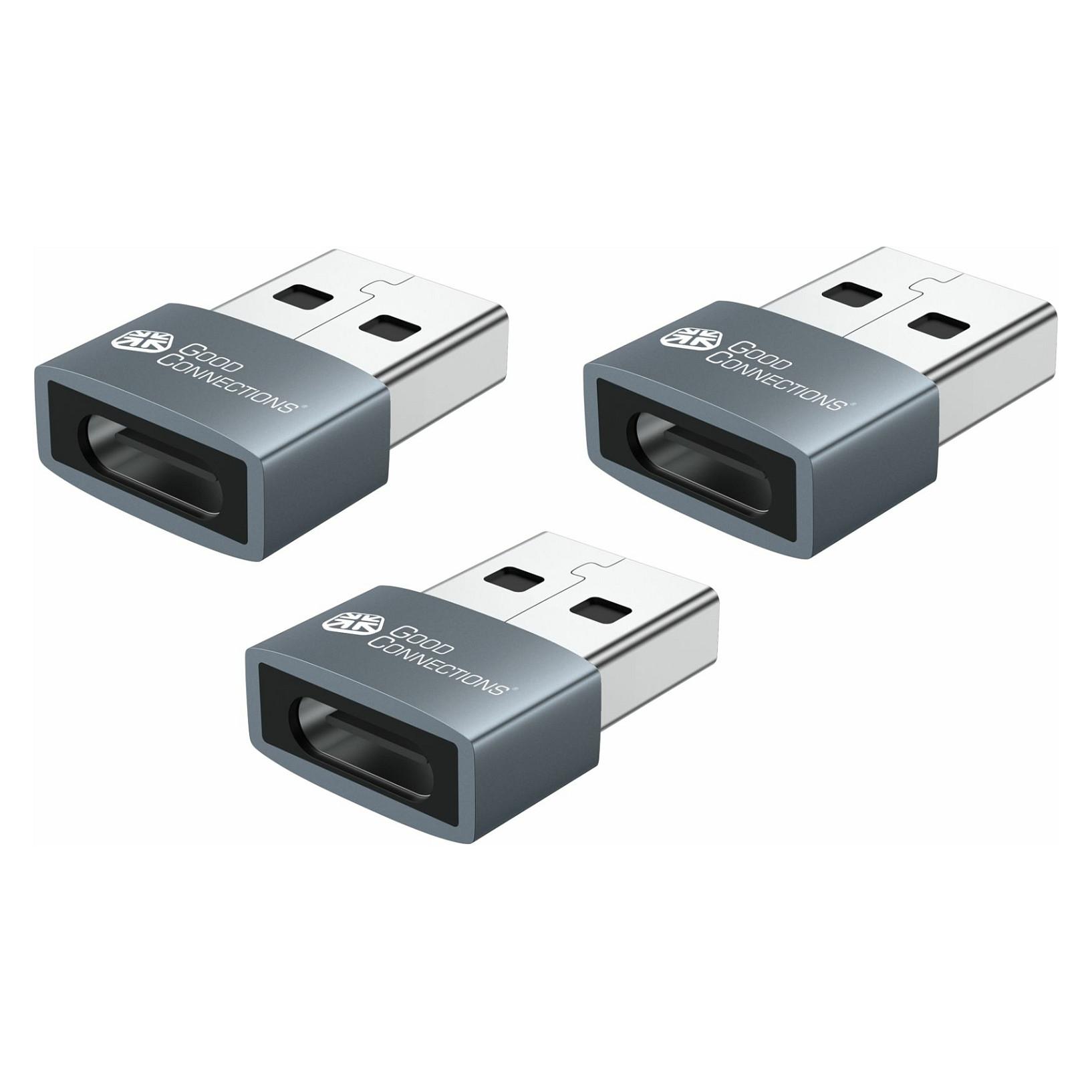 USB-adapter USB-A han til USB-C hun USB-AD203-3 - 3 stk.