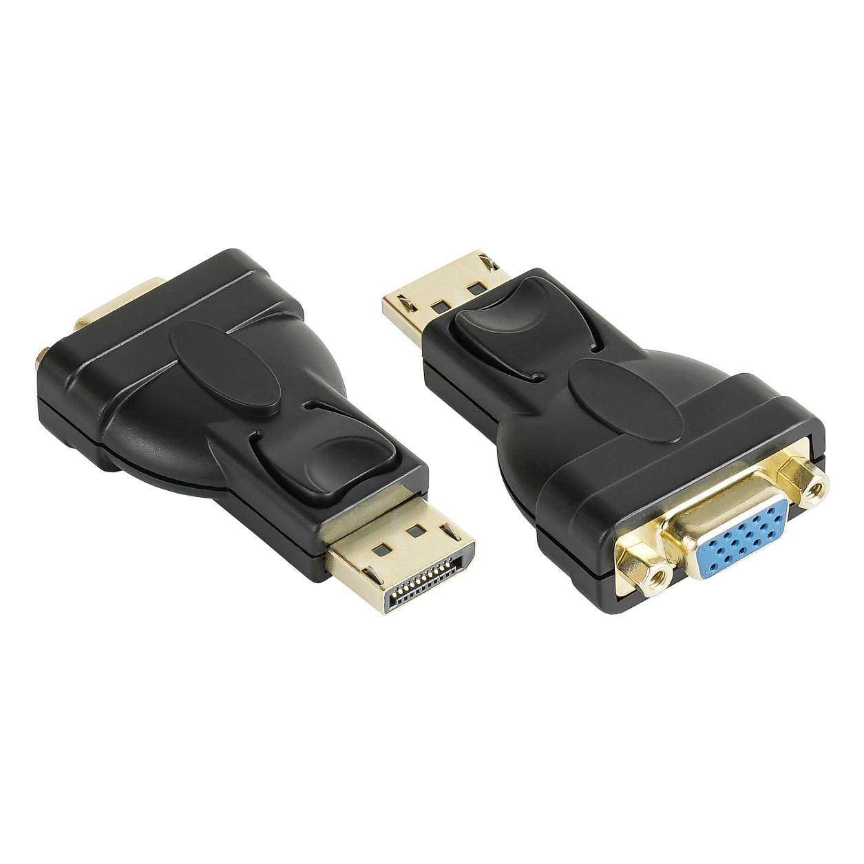 DisplayPort til VGA-adapter econ connect DP-AD12 - sort