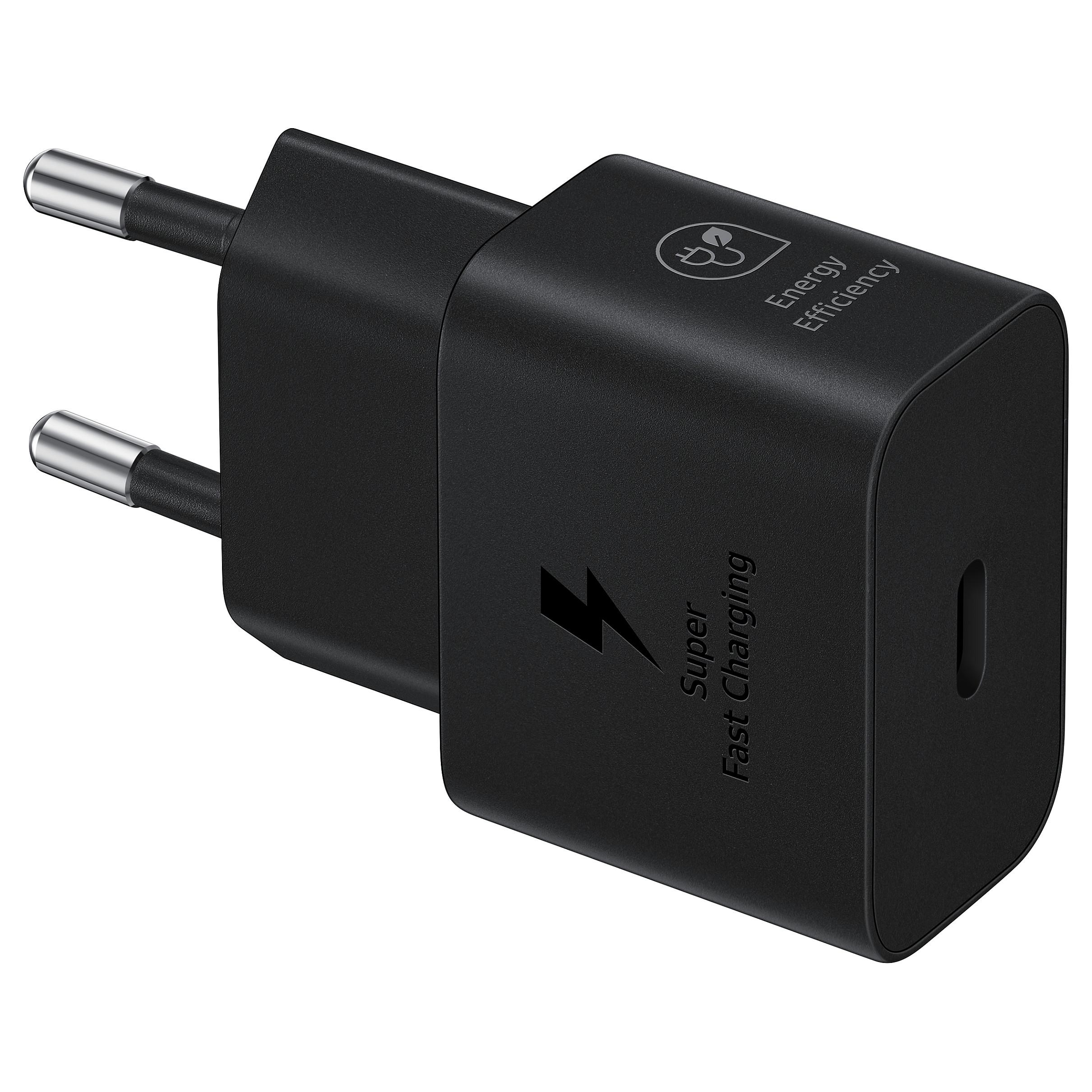 Samsung EP-T2510X - Strømforsyningsadapter - med datakabel - 25 watt - 3 A - PD 3.0, PD/PPS, SFC (USB-C) - på kabel: USB-C - sort