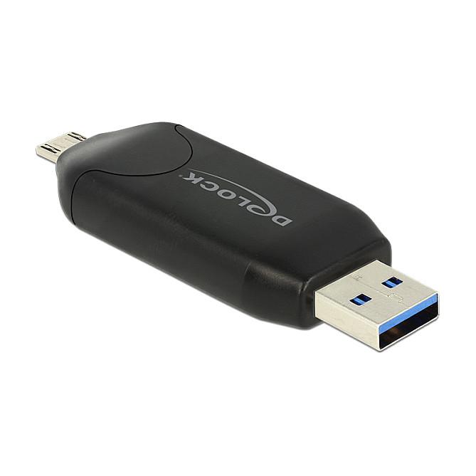 Kortlæser DeLOCK 91734 - Micro-USB OTG/USB-A til SD, MMC og microSD