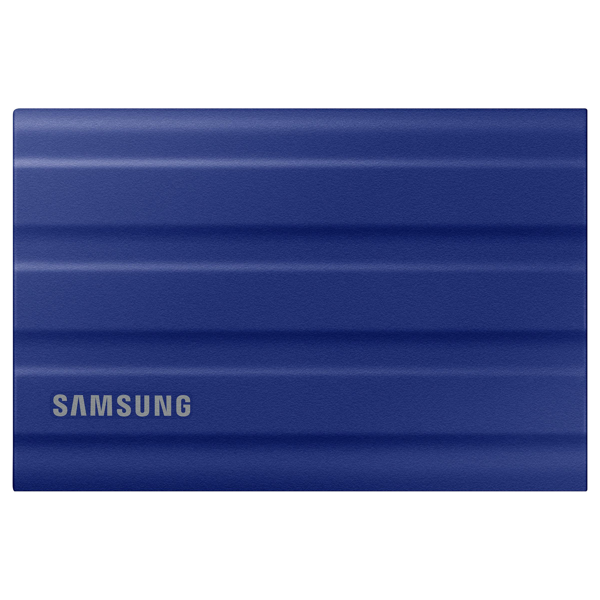 Samsung T7 Shield MU-PE2T0R - SSD - krypteret - 2 TB - ekstern (bærbar) - USB 3.2 Gen 2 (USB-C stikforbindelse) - 256-bit AES - blå