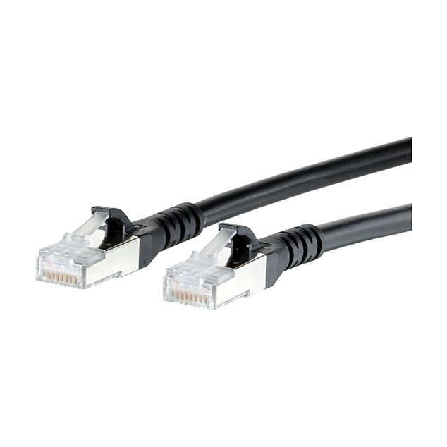 METZ CONNECT TP-Patchkabel ISO/IEC Cat.6 AWG26 2x RJ45 0,5m schwarz