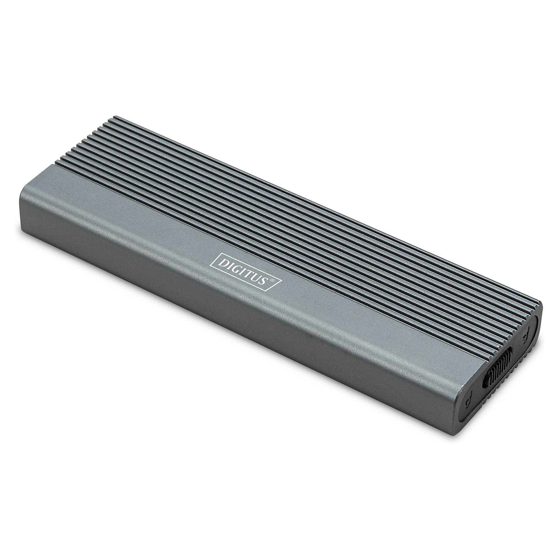DIGITUS - Lagringspakning - ekstern, aluminium, værktøjsfri - M.2 - M.2 SATA 6Gb/s - USB-C 3.1 (Gen 2) - pantone 430C