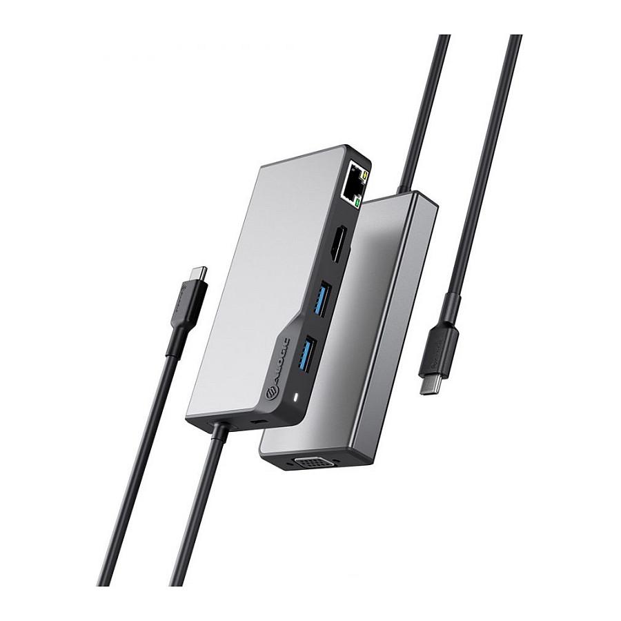 ALOGIC USB-C Fusion MAX 6-in-1 Hub V2 HDMI USB Ethernet & PD - Space Grey USB hub