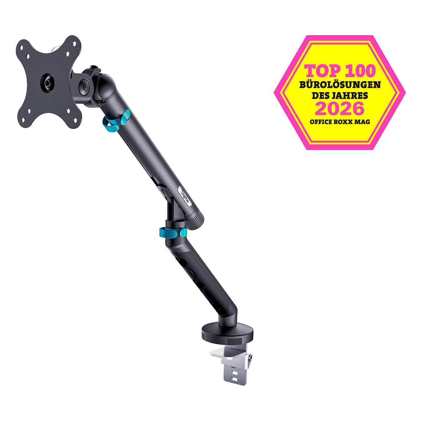 DIGITUS mounting kit - for curved / flat panel - single design 10 kg - black - Maks 10 kg - Maks størrelse 35 "